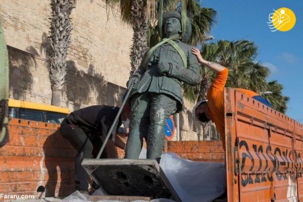 (تصاویر) آخرین مجسمه دیکتاتور اسپانیا برچیده شد (تصاویر) آخرین مجسمه دیکتاتور اسپانیا برچیده شد